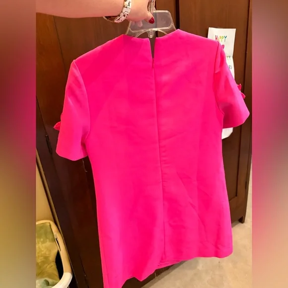 NWT Catchall Alison Pink Jacquard Floral Mini Dress - L - Picture 7 of 7